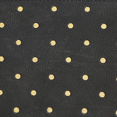Union Code Black Polka Dots Print Genuine Leather RFID Women's Wallet