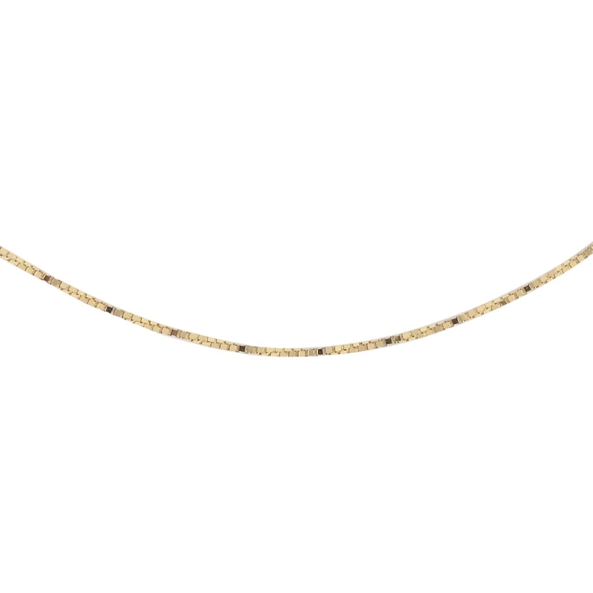 10K Yellow Gold 0.5mm Diamond-Cut Box Chain Necklace 20 Inches 1.10 Grams image number 0