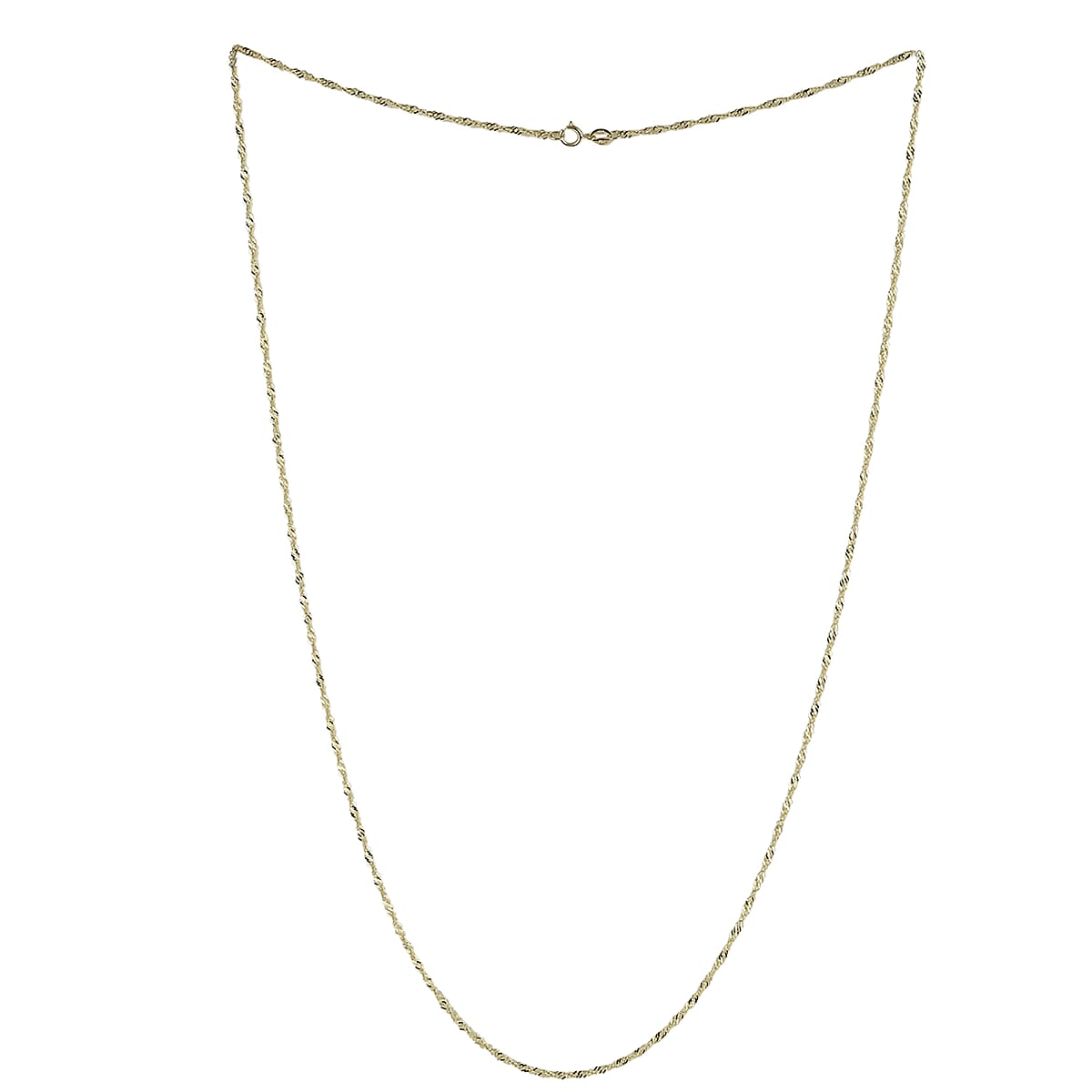 10K Yellow Gold 1.45mm Singapore Chain Necklace 22 Inches 3 Grams image number 1