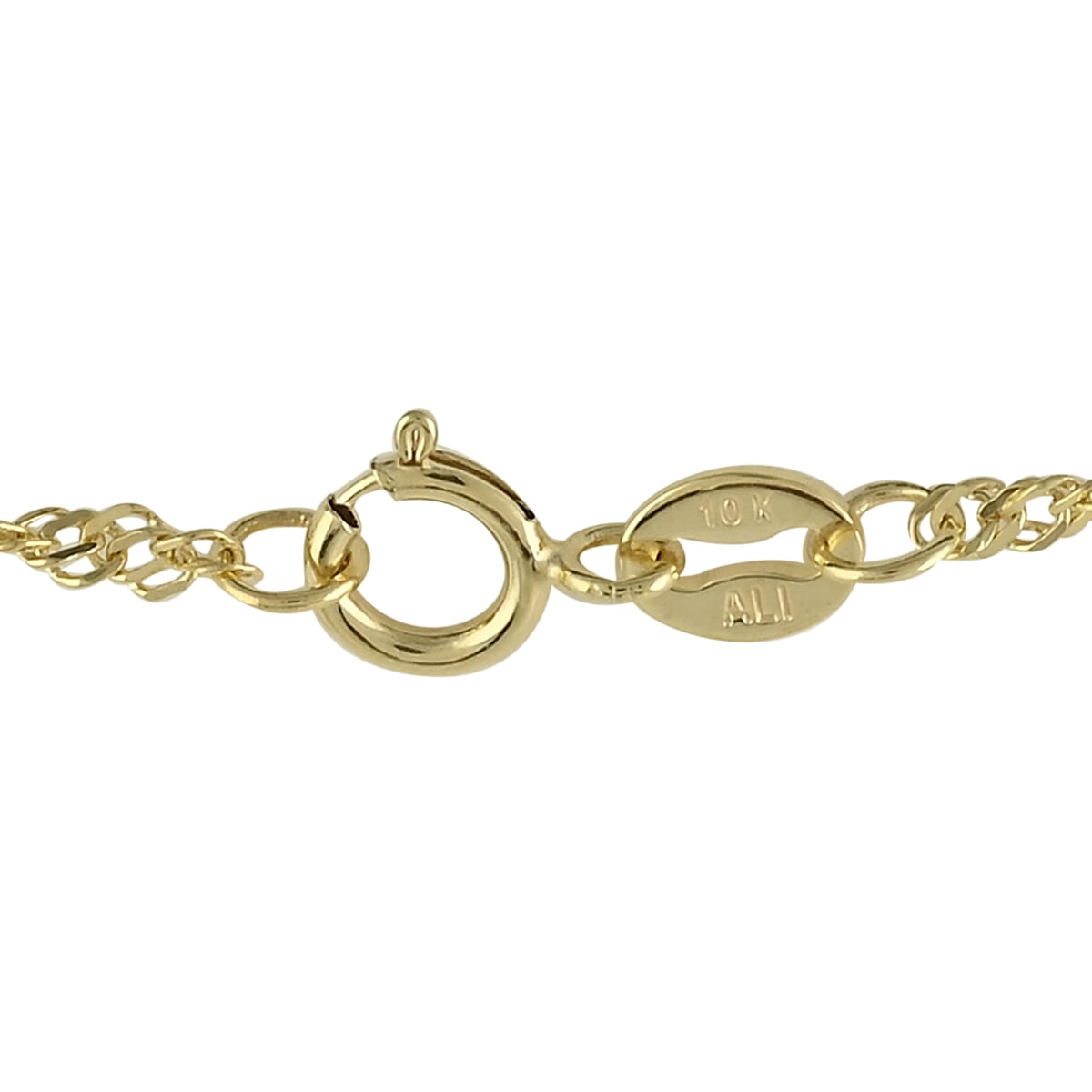 10K Yellow Gold 1.45mm Singapore Chain Necklace 22 Inches 3 Grams image number 2