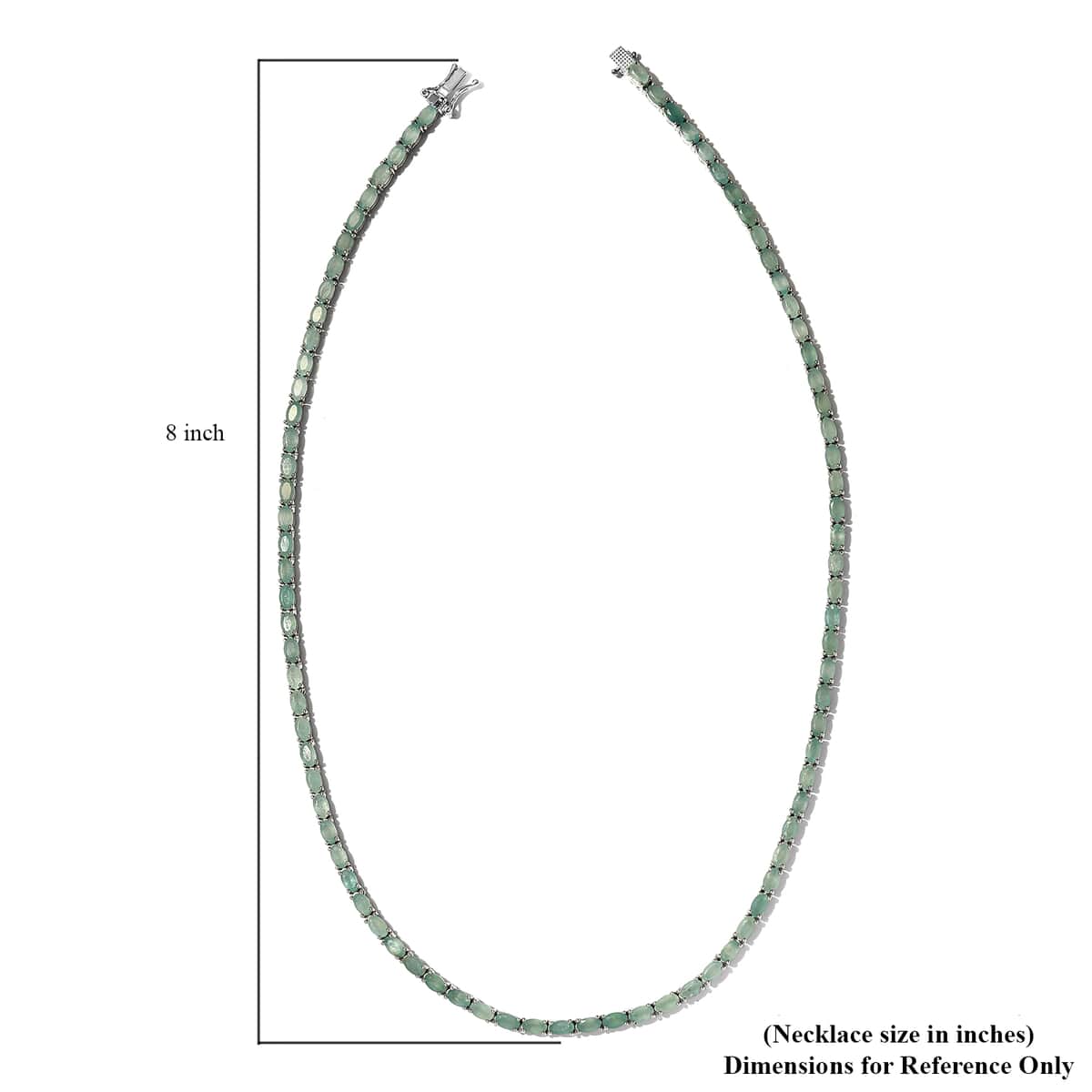 Grandidierite Tennis Necklace 18 Inches in Platinum Over Sterling Silver 21.00 ctw image number 4