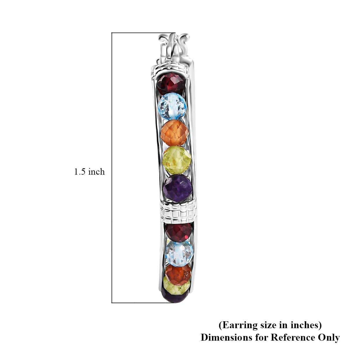 Karis Multi Gemstone Earrings in Platinum Bond 21.20 ctw image number 5