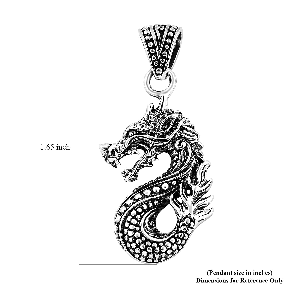 Bali Legacy Sterling Silver Dragon Pendant without Chain 4.83 Grams