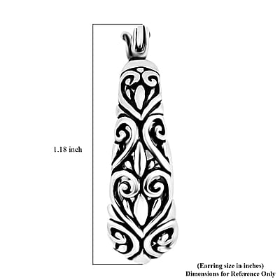 Bali Legacy Filigree Hoop Earrings in Sterling Silver 6.20 Grams