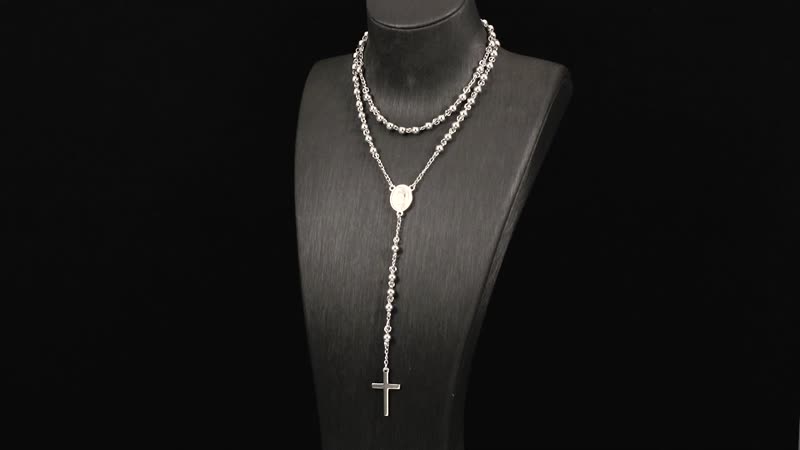 Cross Necklace 20 Inches in Stainless Steel