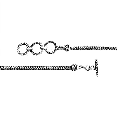 Bali Legacy Tulang Naga Elephant Bracelet in Sterling Silver (6.50-8.0In) 11.0 Grams
