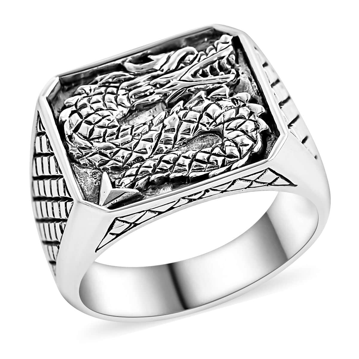 Bali Legacy Sterling Silver Dragon Ring (Size 7.0) 8.65 Grams image number 0