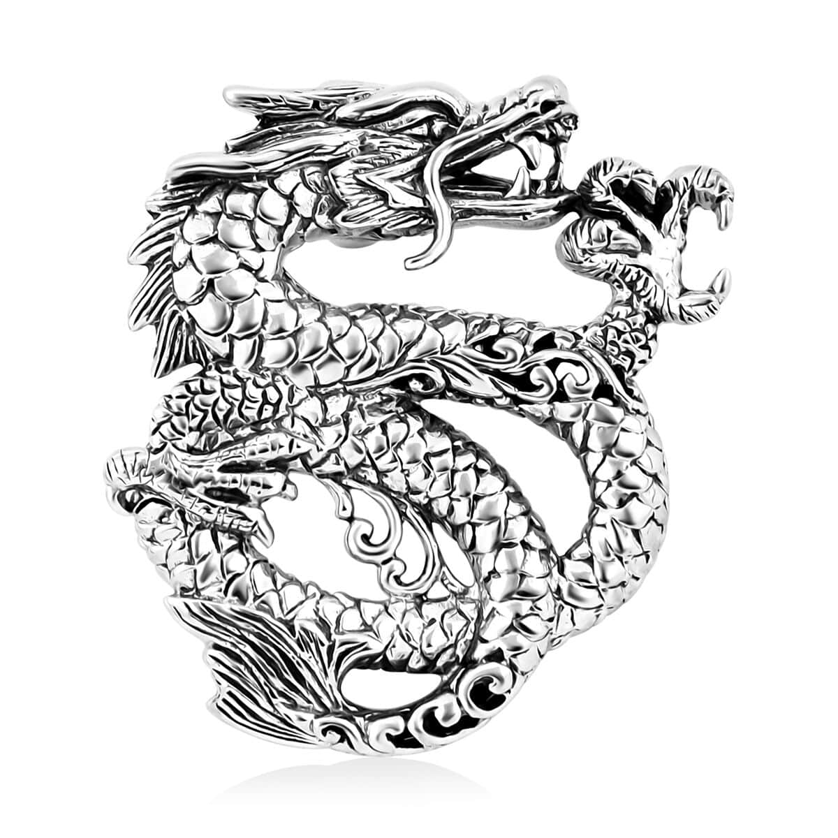 Bali Legacy Sterling Silver Dragon Pendant 8.65 Grams image number 0