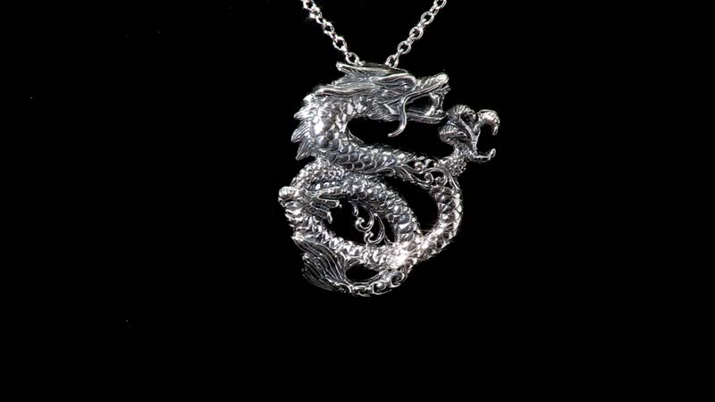 Bali Legacy Sterling Silver Dragon Pendant without Chain 8.65 Grams