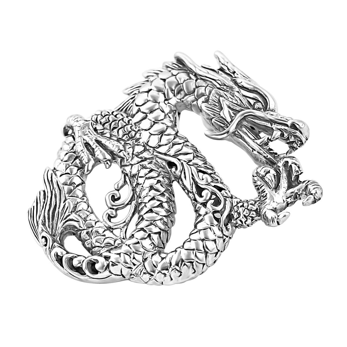 Bali Legacy Sterling Silver Dragon Pendant 8.65 Grams image number 3