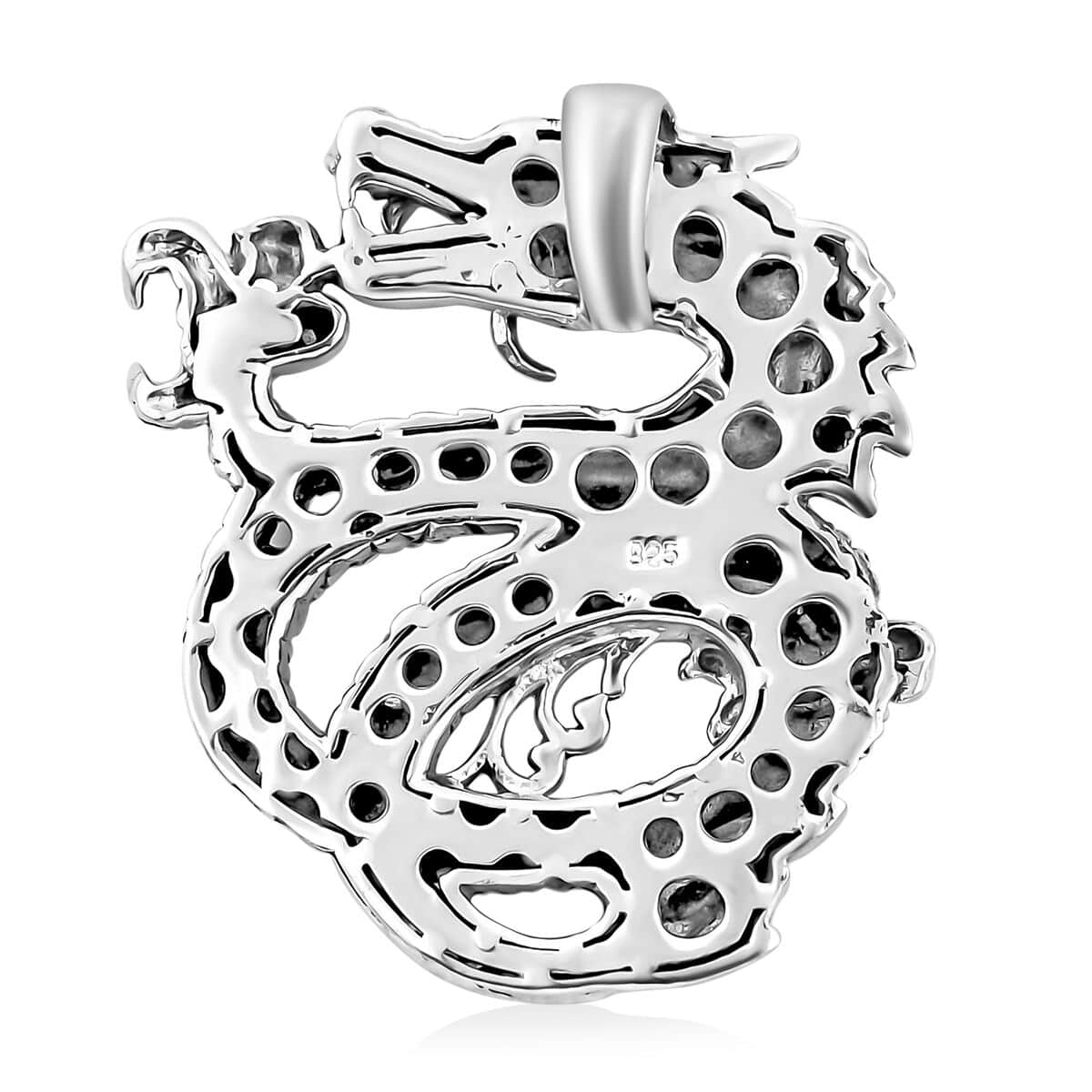 Bali Legacy Sterling Silver Dragon Pendant 8.65 Grams image number 4