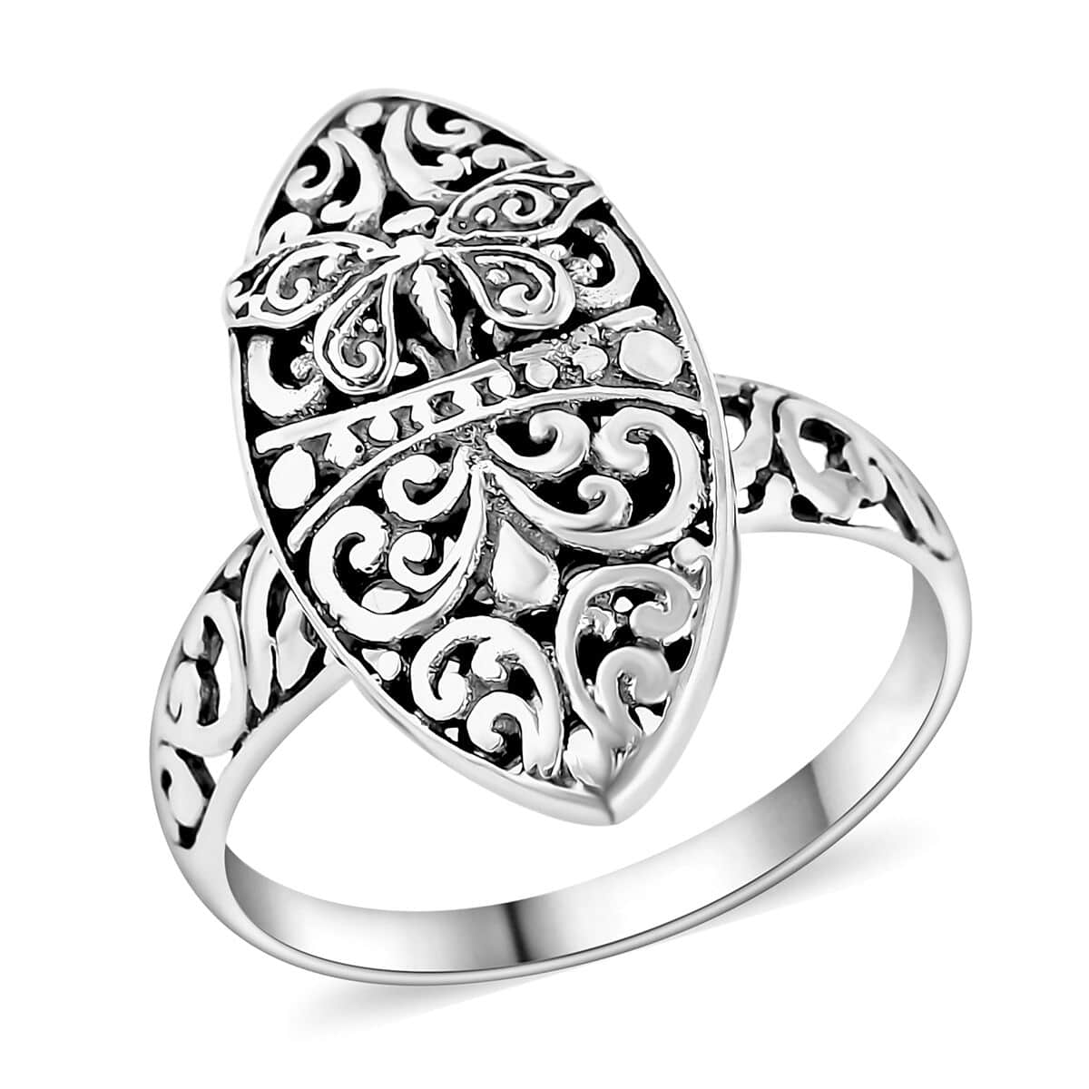 Bali Legacy Sterling Silver Butterfly Ring (Size 10.0) (3.50 g) image number 0