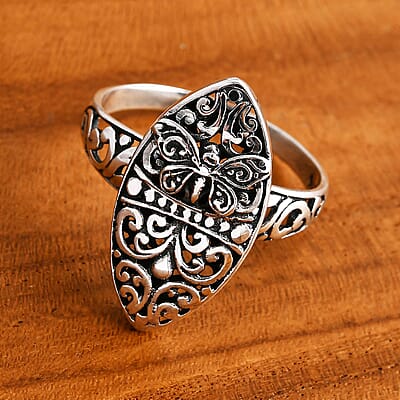 Bali Legacy Butterfly Ring in Sterling Silver (Size 10.0) 3.50 Grams