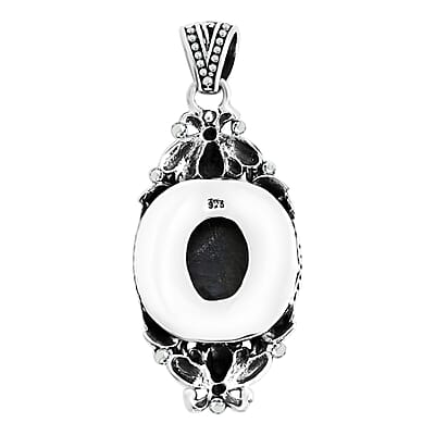 Bali Legacy Premium Malagasy Labradorite 9.75 ctw Bee Pendant without Chain in Sterling Silver