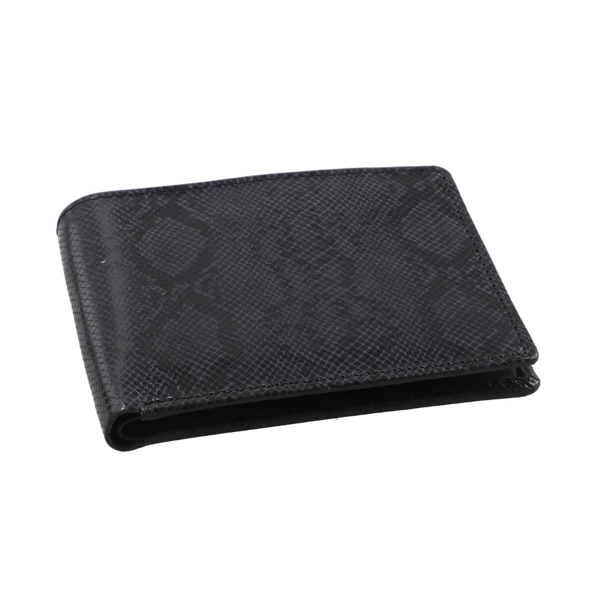 Passage Black Snake Foiled Pattern Genuine Leather RFID Protected Men's Wallet image number 0