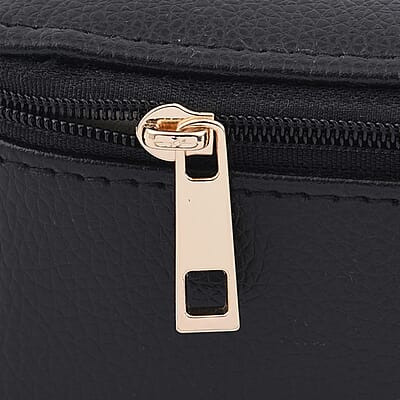 Black Faux Leather Double Protection Jewelry Box
