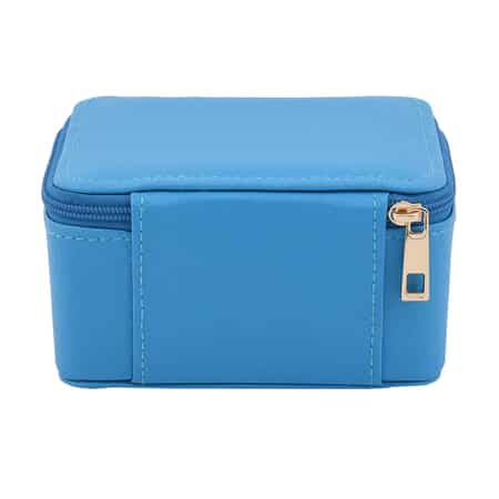 Black Faux Leather Double Protection Jewelry Box (4.53"x3.74"x2.36") image number 5
