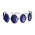 DOORBUSTER Lapis Lazuli Station Bracelet in Silvertone (7.50 In) 150.00 ctw image number 0