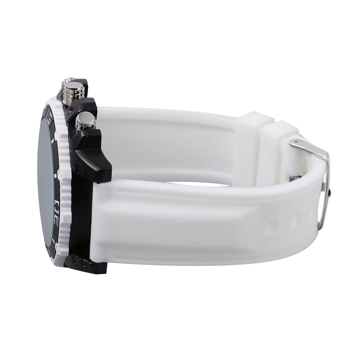 STRADA Japanese Movement Sport Watch with White Silicone Strap image number 4