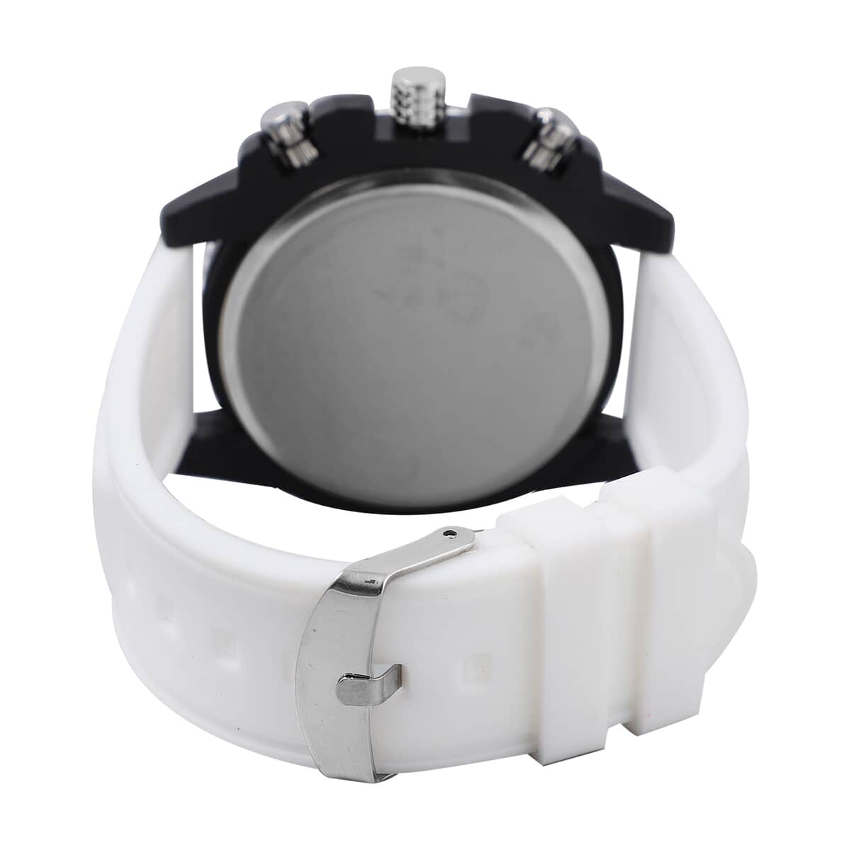 STRADA Japanese Movement Sport Watch with White Silicone Strap image number 5