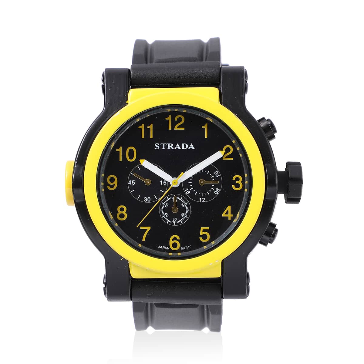 Strada Japanese Movement Watch with Black Silicone Strap image number 0