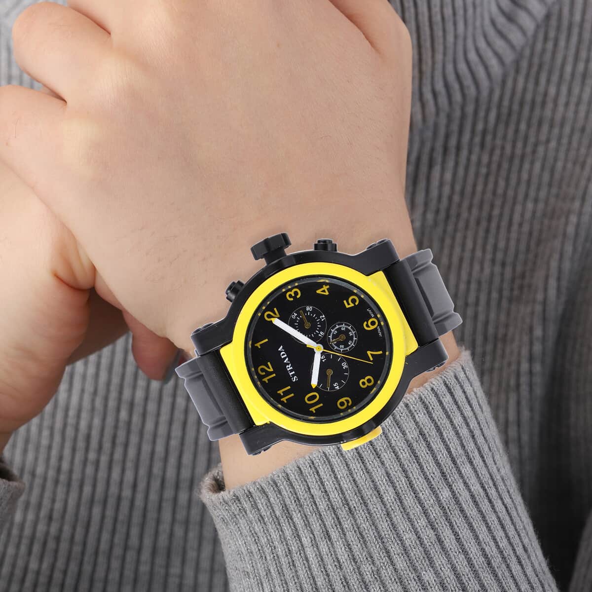 Strada Japanese Movement Watch with Black Silicone Strap image number 2