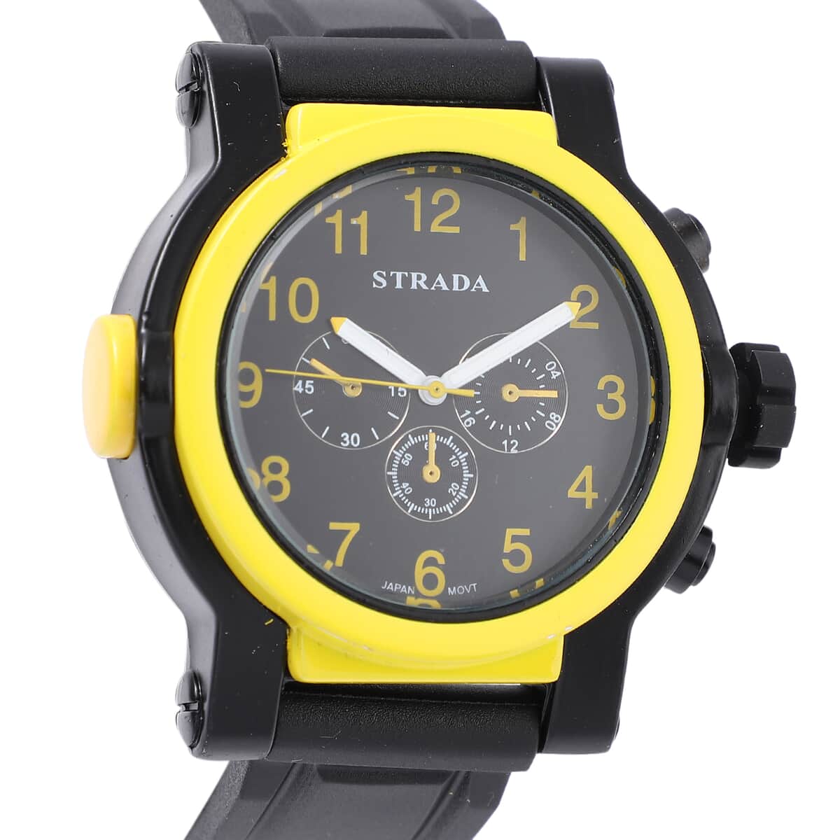 Strada Japanese Movement Watch with Black Silicone Strap image number 3
