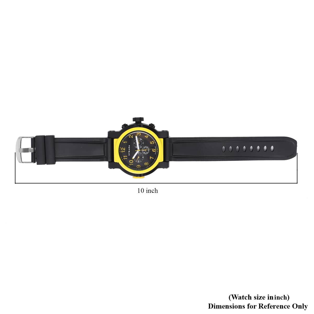 Strada Japanese Movement Watch with Black Silicone Strap image number 6