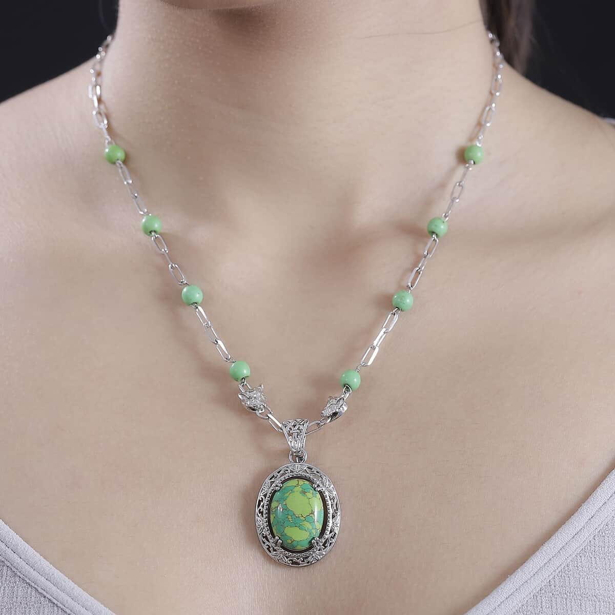 Karis Malagasy Labradorite Necklace (18 Inches) in Platinum Bond 32.75 ctw image number 2