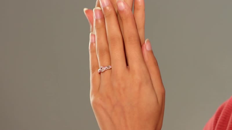 Premium Marropino Morganite, Madagascar Pink Sapphire Ring in 18K Vermeil RG Over Sterling Silver (Size 10.0) 0.55 ctw