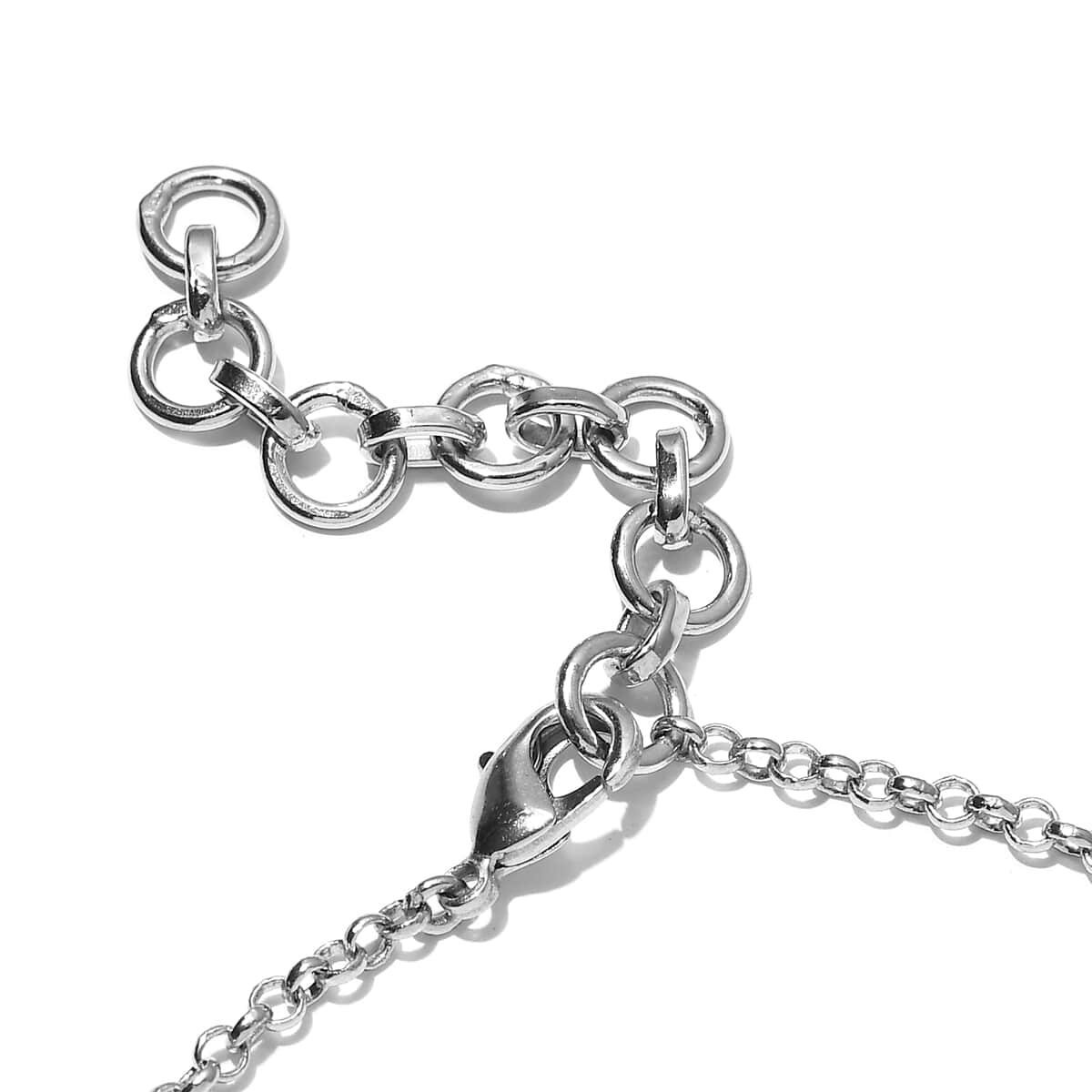 KARIS Infinity Charm Anklet in Platinum Bond 7-9Inches image number 2