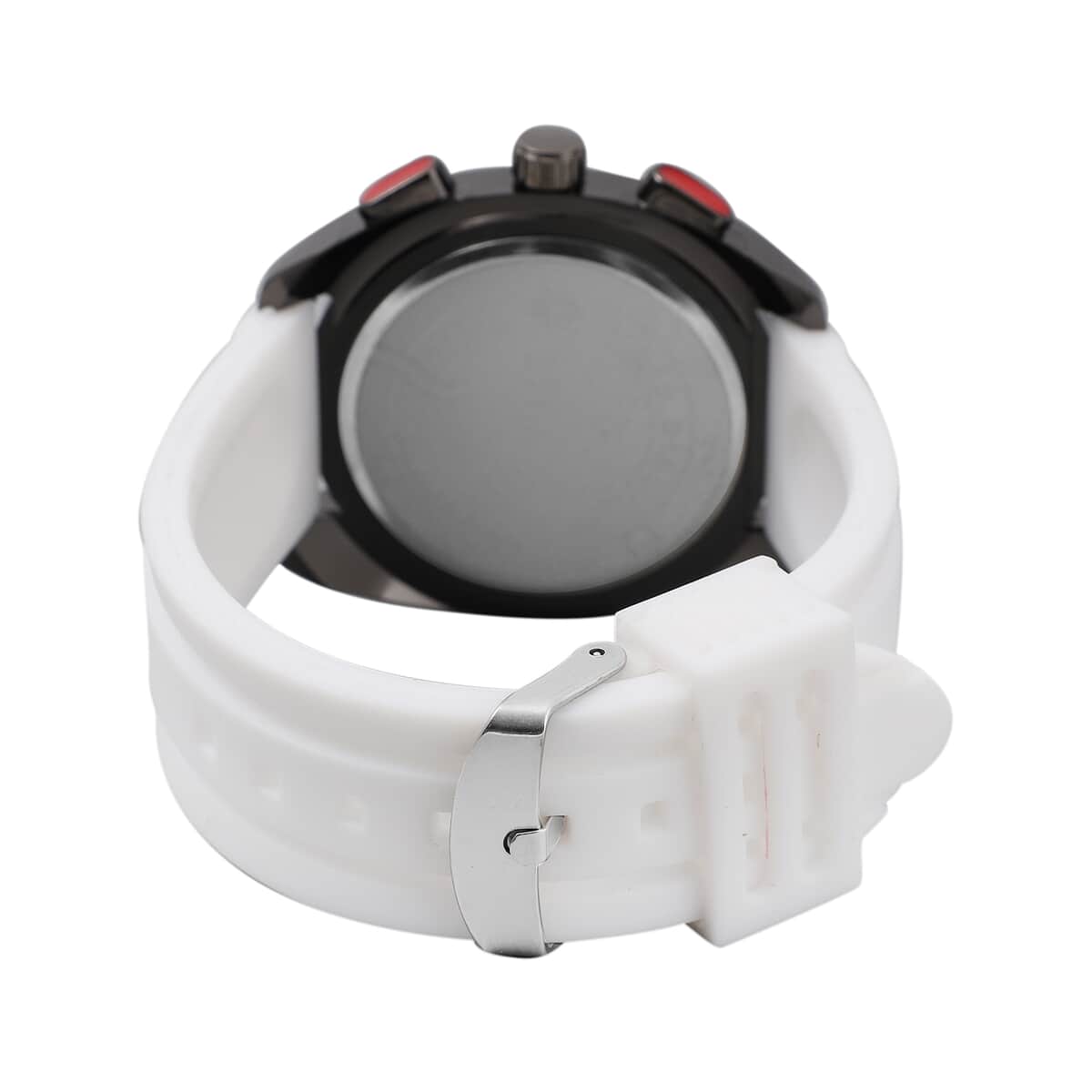 Strada Japanese Movement Watch with White Silicone Strap and Stainless Steel Back (47mm) image number 5