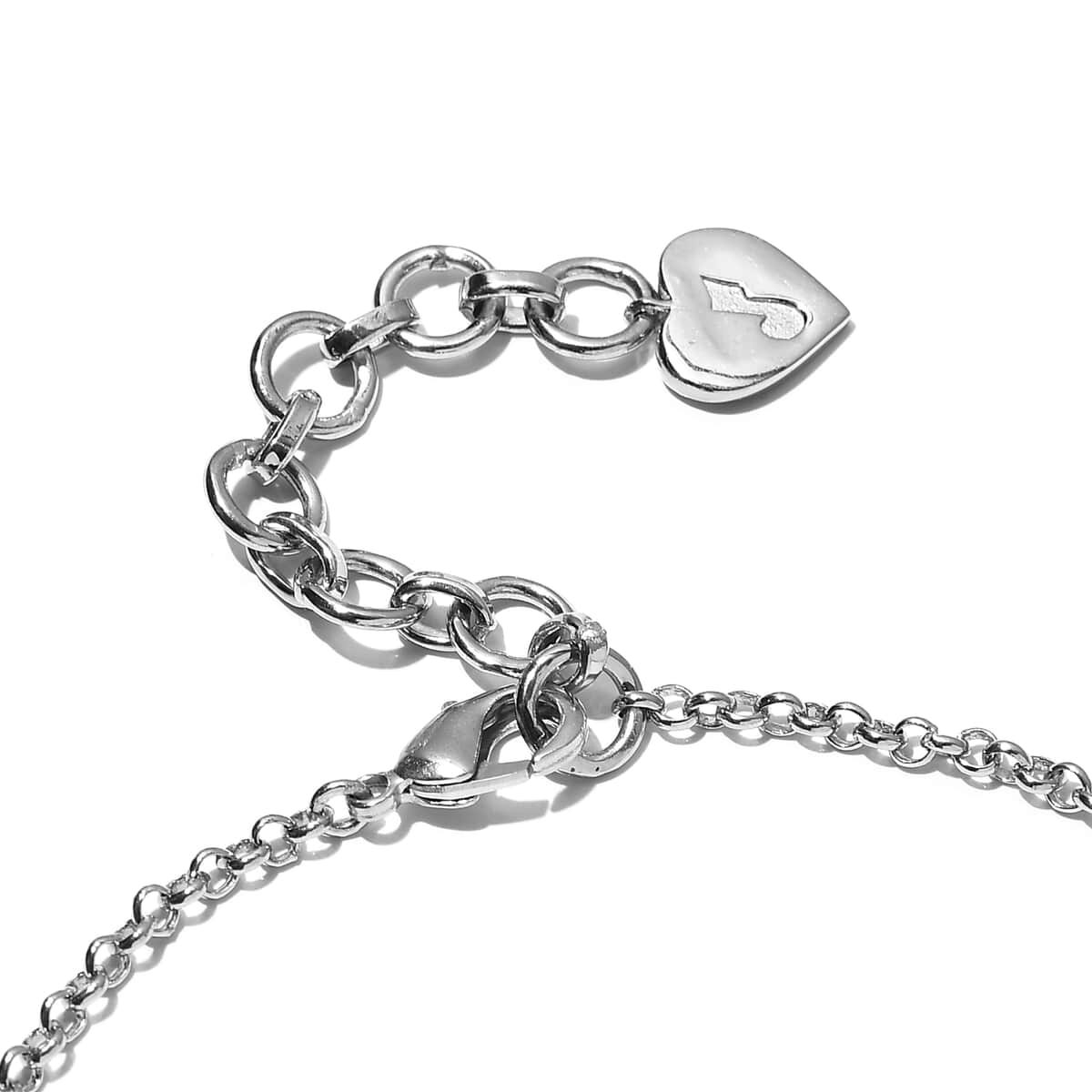 KARIS Music Note Charm Anklet 7-9Inches in Platinum Bond image number 3