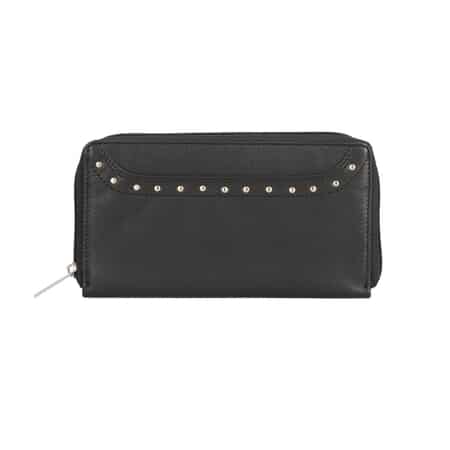 Black RFID Genuine Leather Wallet for Women | Leather Purse | Card Holder | Designer Wallet image number 0
