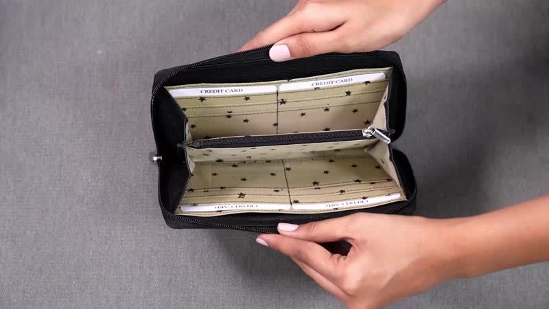 UNION CODE Genuine Leather RFID Classic Women's Wallet