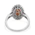 Tangerine Kyanite, Natural White Zircon Ring in Platinum Over Sterling Silver (Size 8.0) 2.90 ctw image number 4