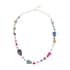 Multi Color Glass Beaded Necklace 32.5 Inches in Goldtone image number 0