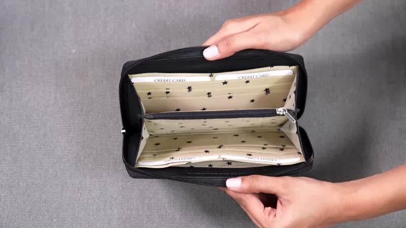 UNION CODE Genuine Leather RFID Signature Women's Wallet