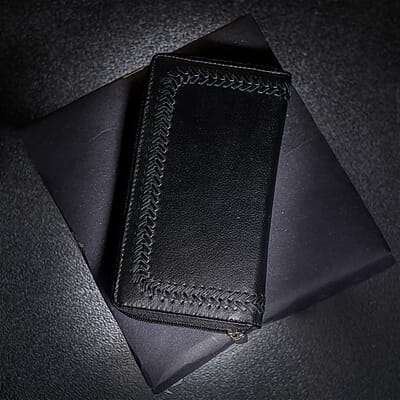 Union Code Black Genuine Leather RFID Women's Wallet