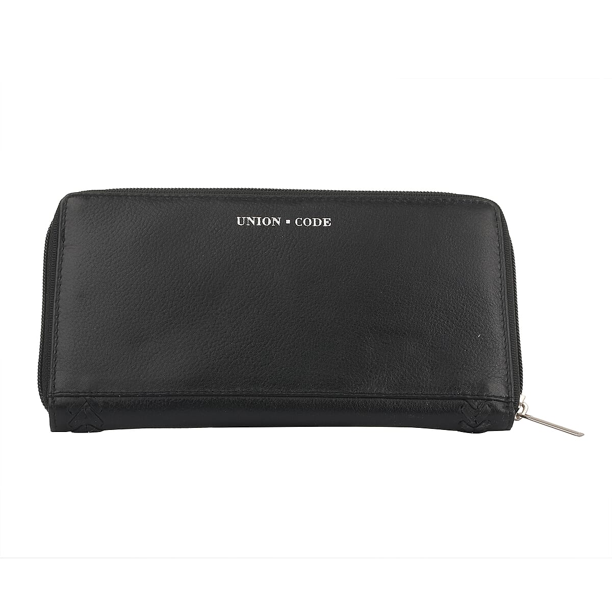 UNION CODE Black Genuine Leather RFID Women's Wallet image number 4