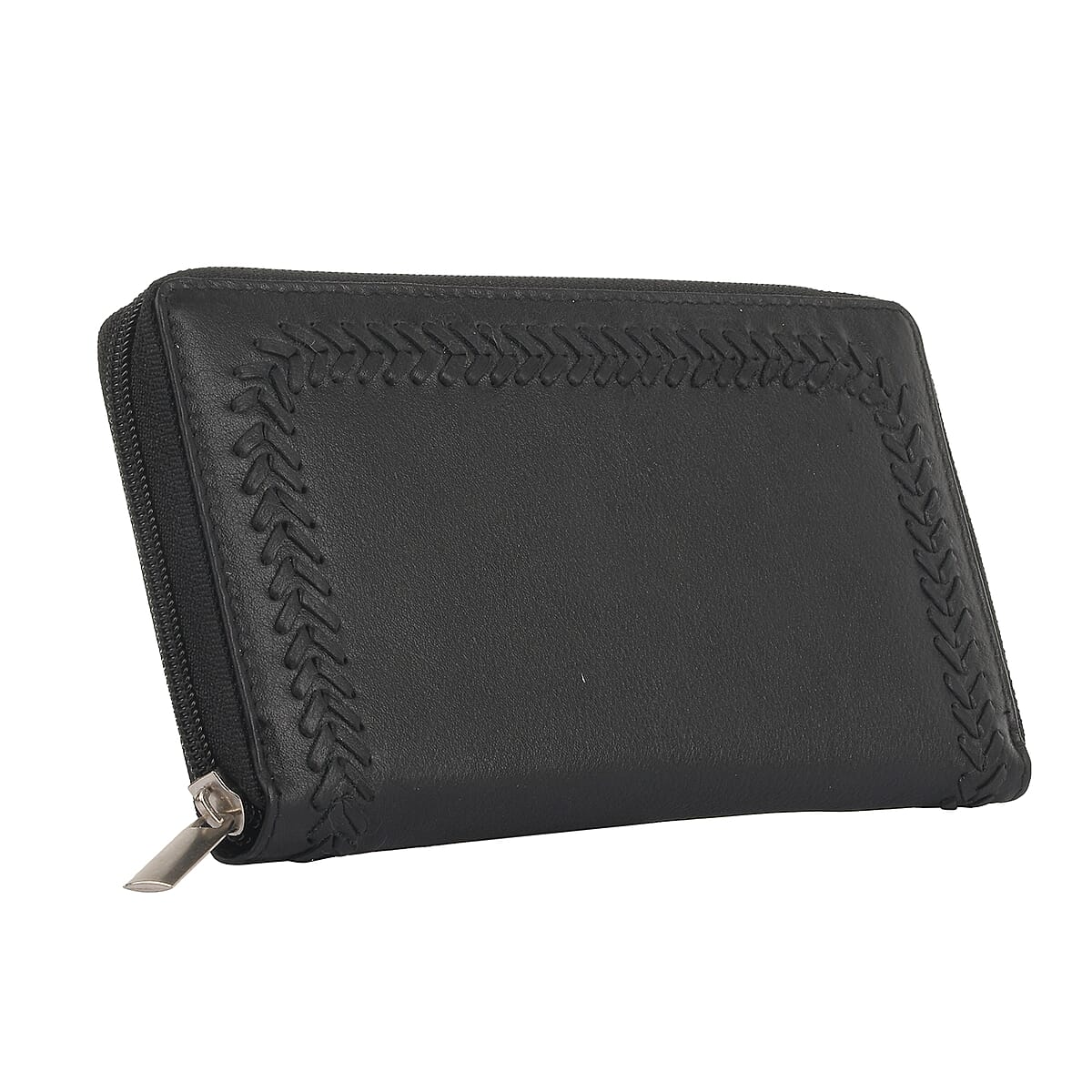 UNION CODE Black Genuine Leather RFID Women's Wallet image number 5