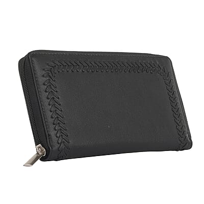 Union Code Black Genuine Leather RFID Women's Wallet