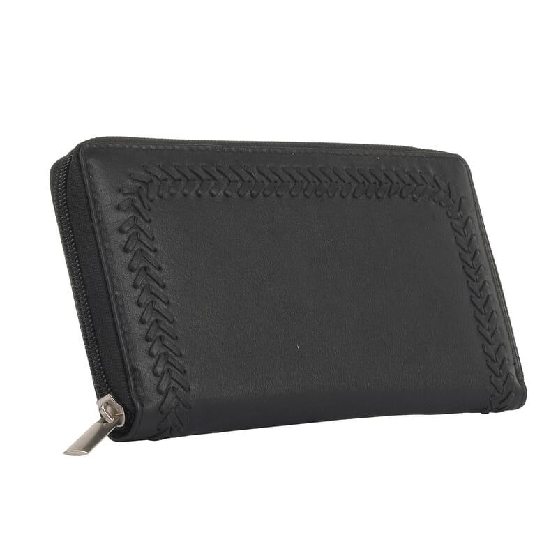 Union Code Black Genuine Leather RFID Women's Wallet