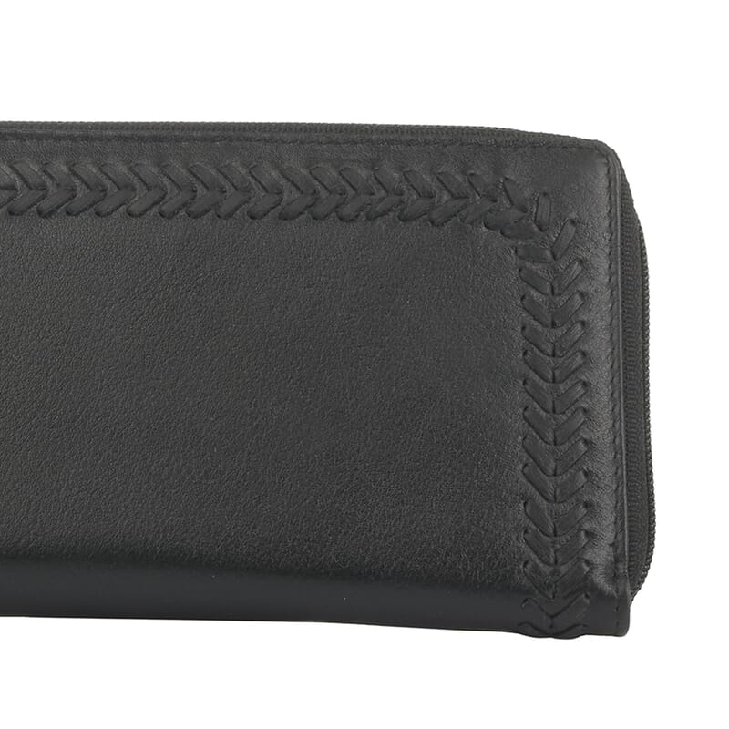Union Code Black Genuine Leather RFID Women's Wallet