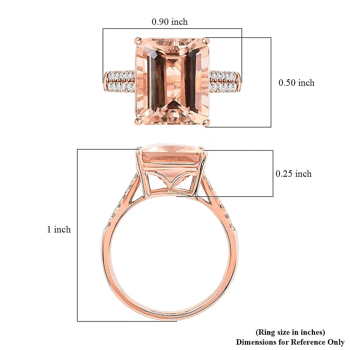 Certified & Appraised Luxoro 14K Rose Gold AAA Marropino Morganite and I2 Diamond Ring (Size 6.5) 6.15 ctw image number 5