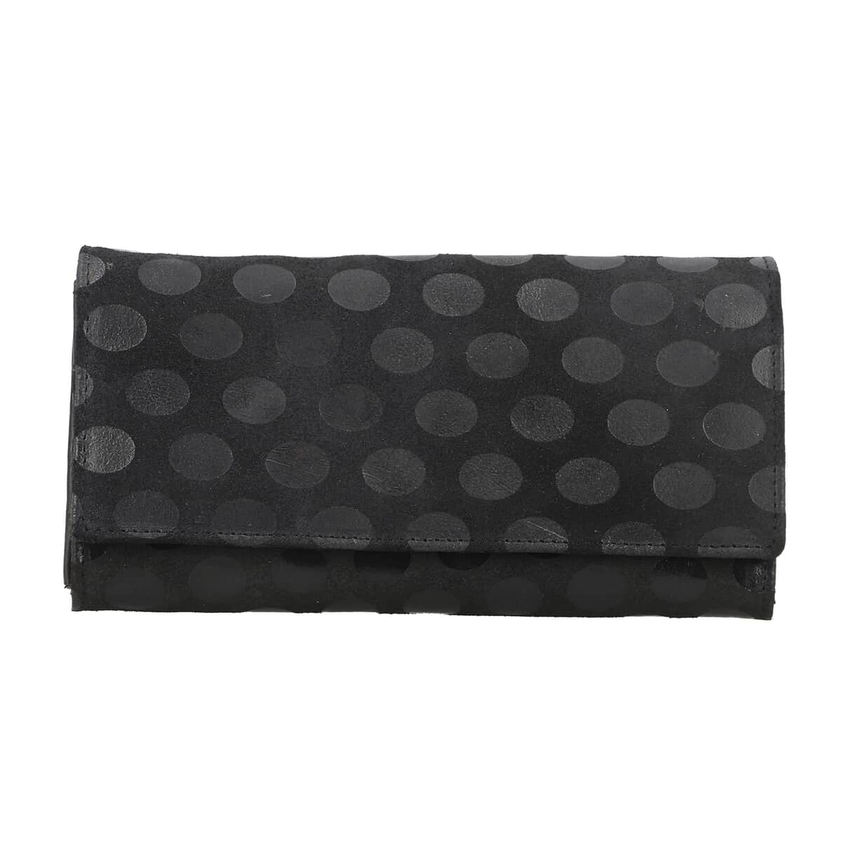 UNION CODE Black Genuine Leather RFID Women's Wallet (7.5"x4.5") image number 0