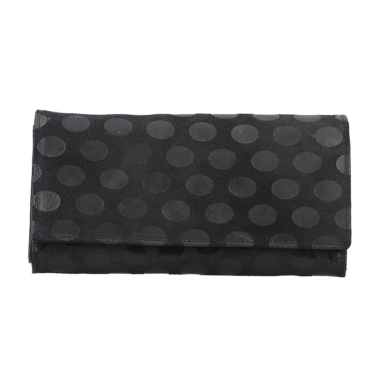 UNION CODE Black Genuine Leather RFID Women's Wallet (7.5"x4.5") image number 0