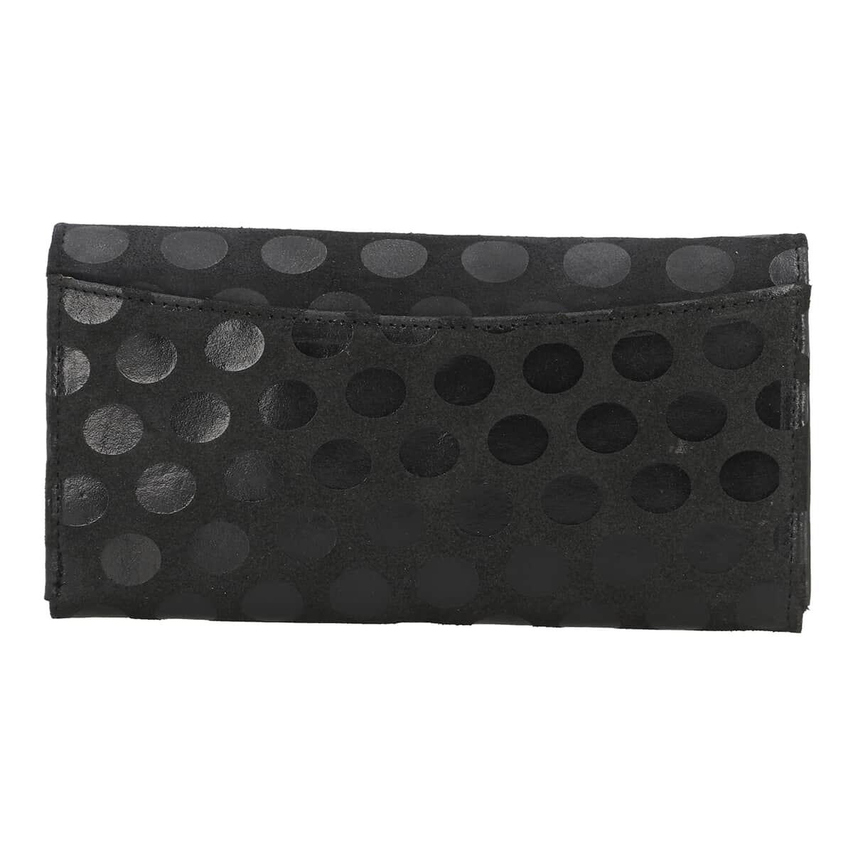 UNION CODE Black Genuine Leather RFID Women's Wallet (7.5"x4.5") image number 4
