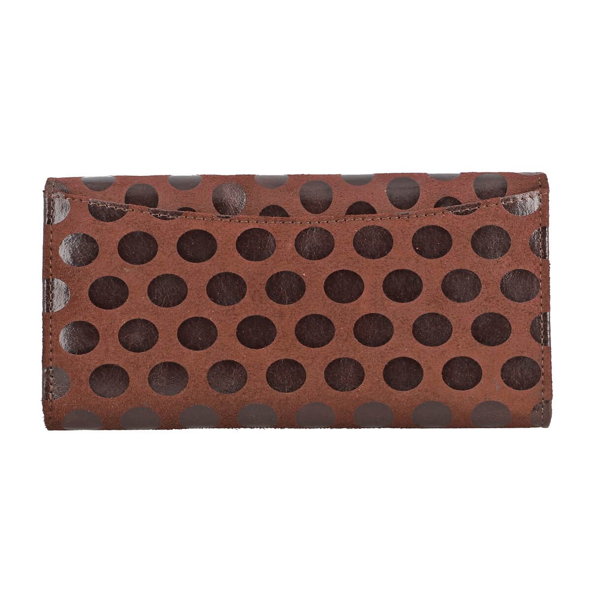 Union Code Brown Genuine Leather RFID Women's Wallet image number 5