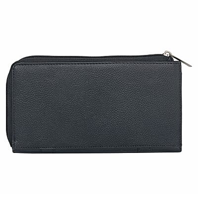Union Code Black Genuine Leather RFID Women's Wallet